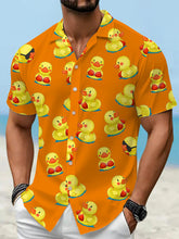 Chemise de vacances à manches courtes à imprimé drôle pour hommes